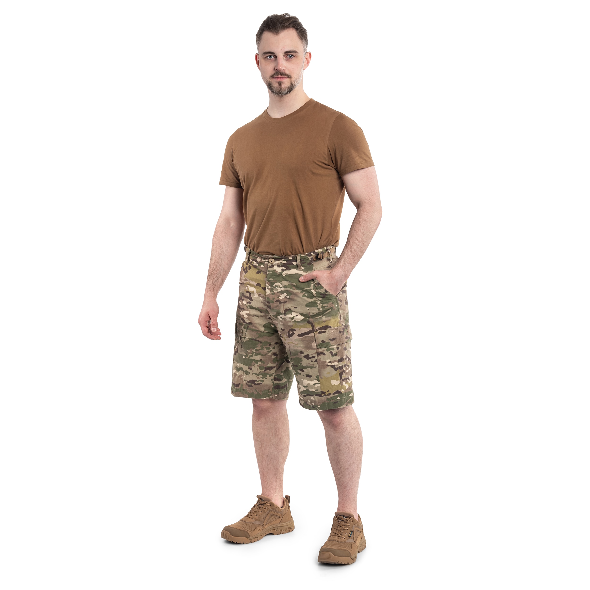 Brandit BDU Rip-Stop Shorts - Arid MC Camo