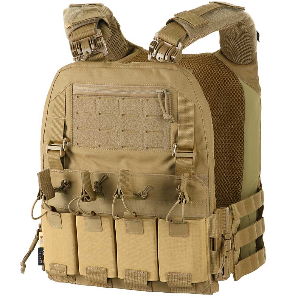 M-Tac Cuirass Fast QRS Plate Carrier Tactical Vest - Coyote - for L/XL Plates