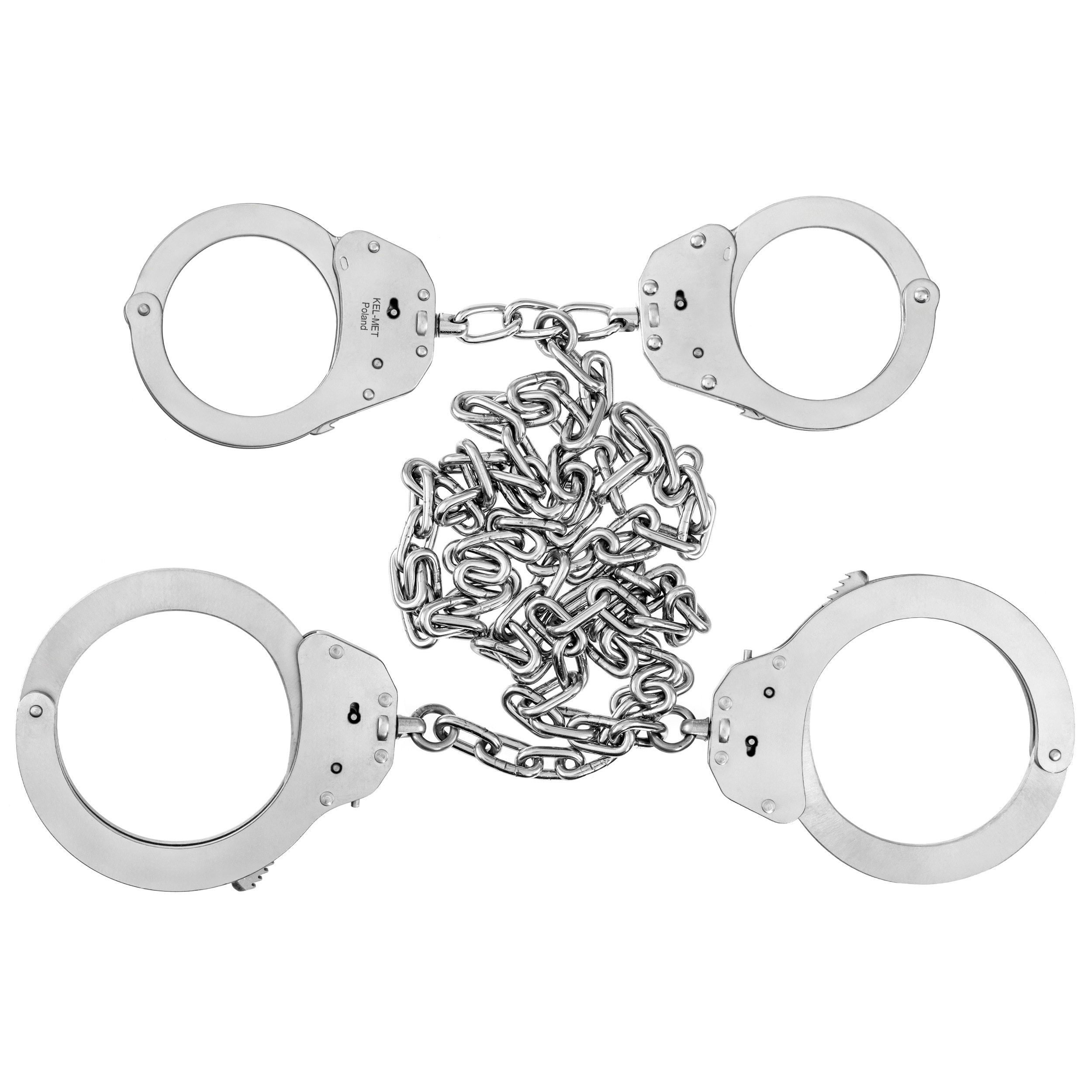 Kel-Met Handcuffs on arms and legs