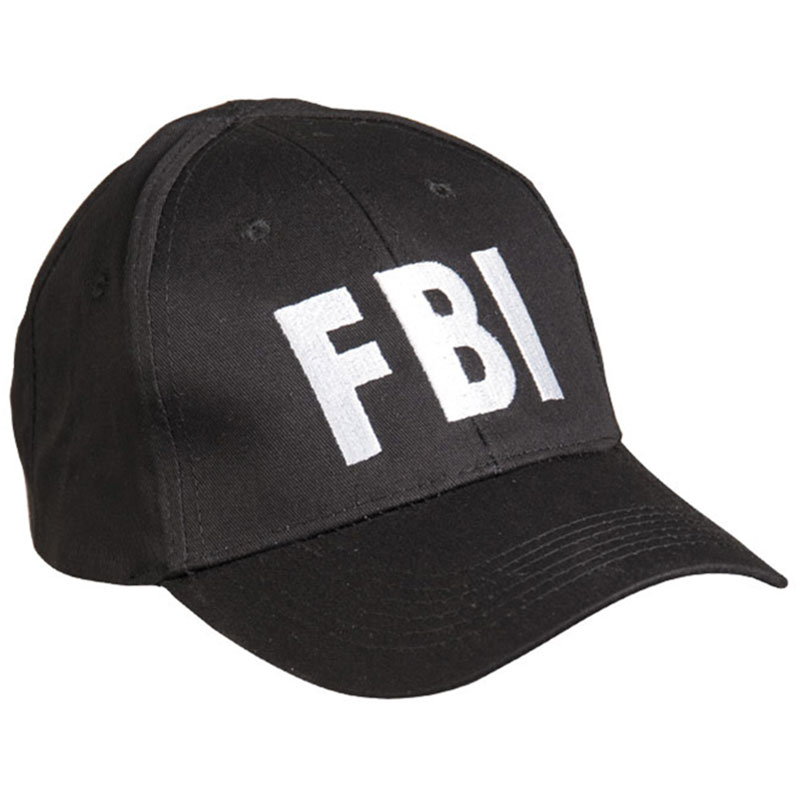 Mil-Tec Baseball Cap FBI - Black
