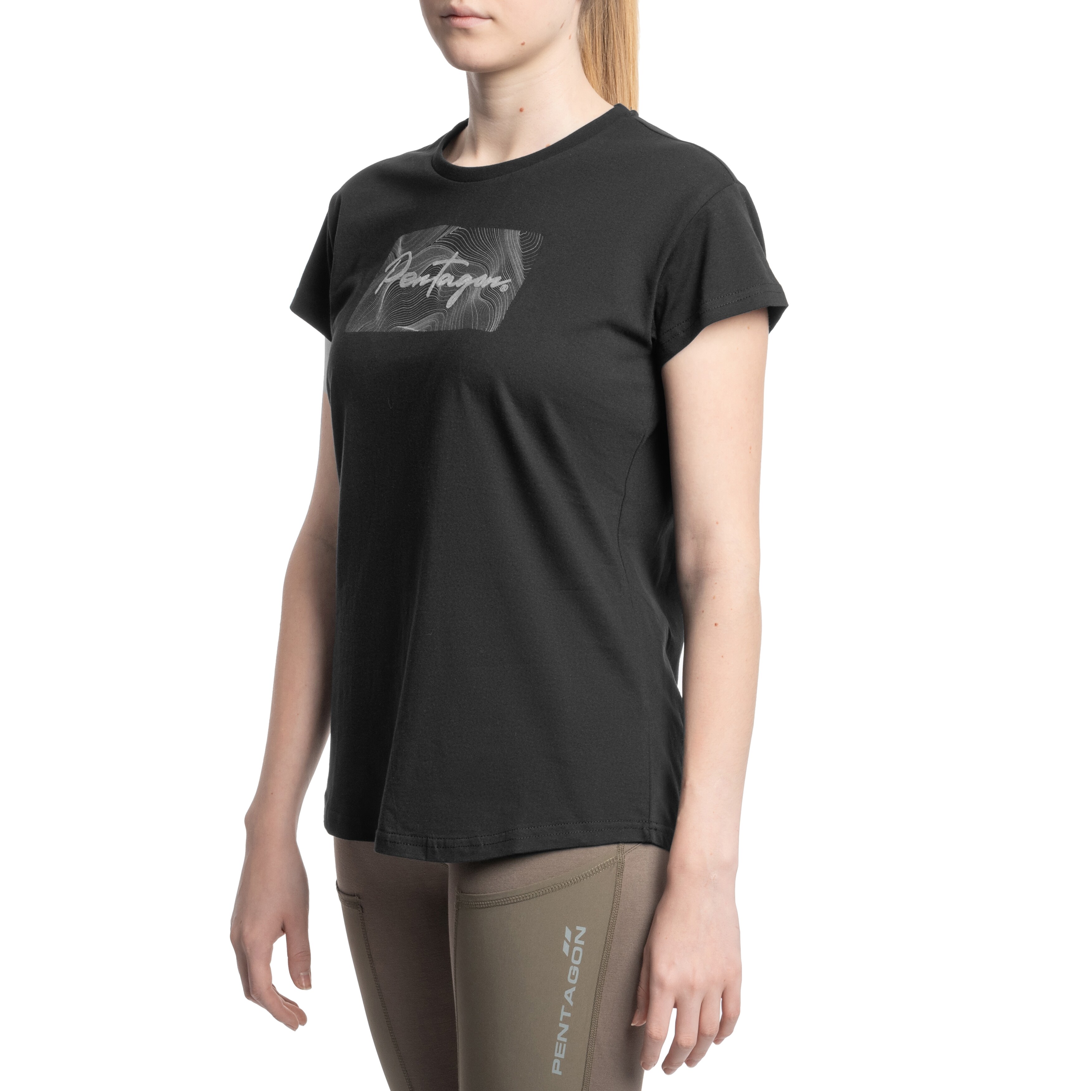 Pentagon Contour Women's T-shirt - Black