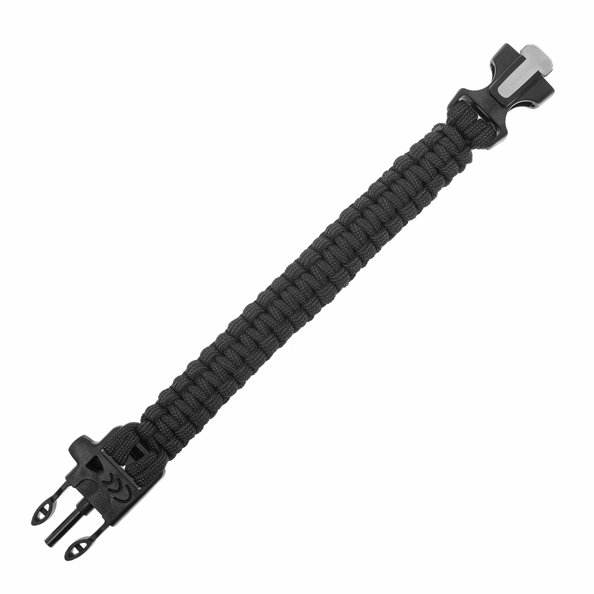Badger Outdoor Paracord Bracelet with flint - Black