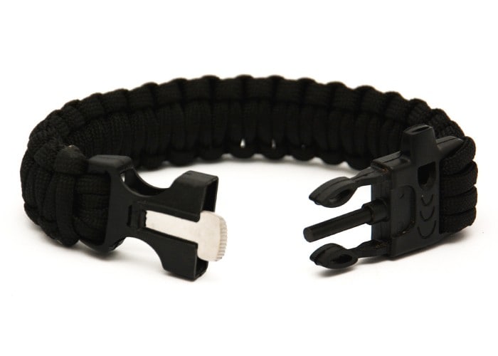 Badger Outdoor Paracord Bracelet with flint - Black