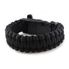 Badger Outdoor Paracord Bracelet with flint - Black