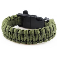 Badger Outdoor Paracord Bracelet with flint - Olive