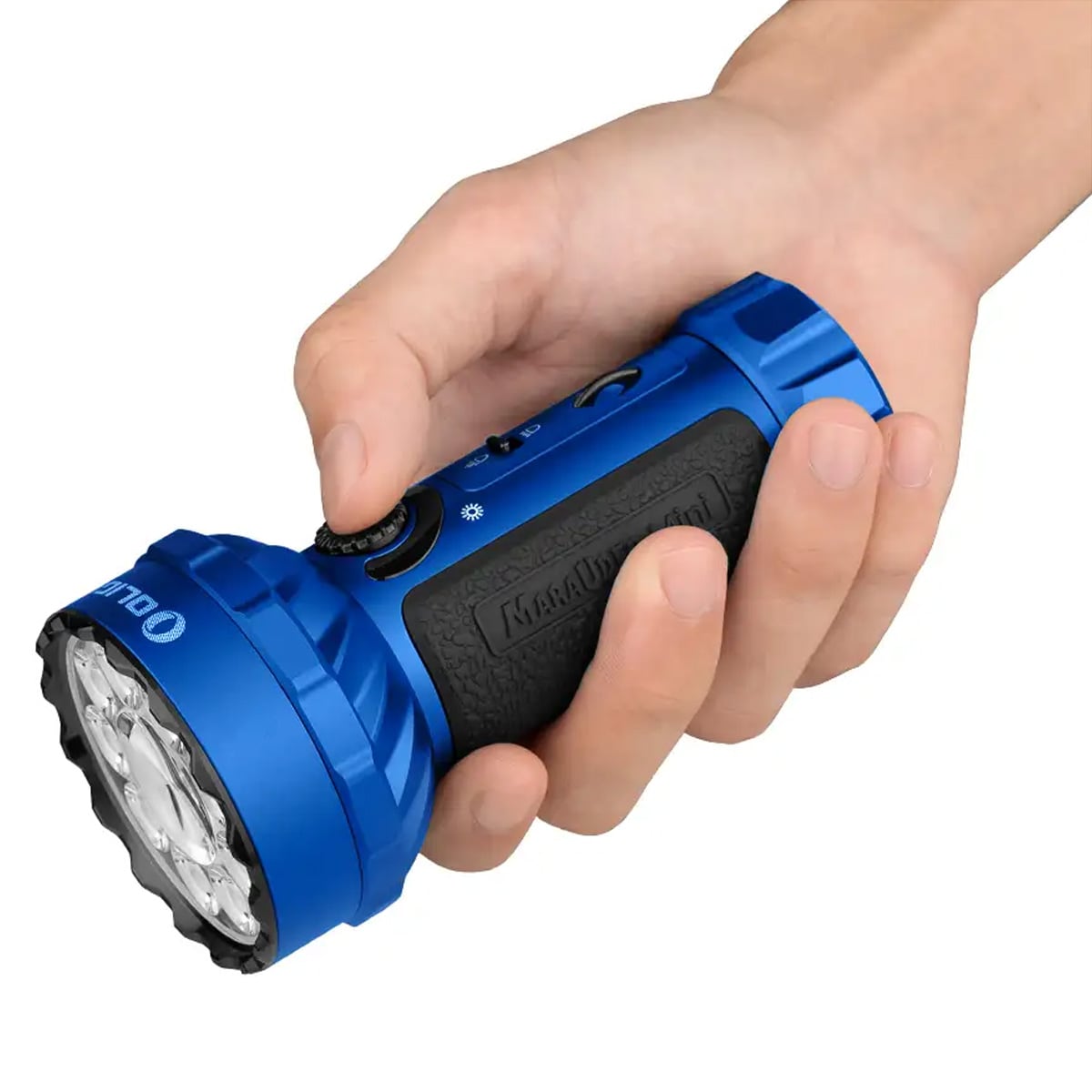 Olight Marauder Mini Blue rechargeable flashlight - 7000 lumens, 600 m range