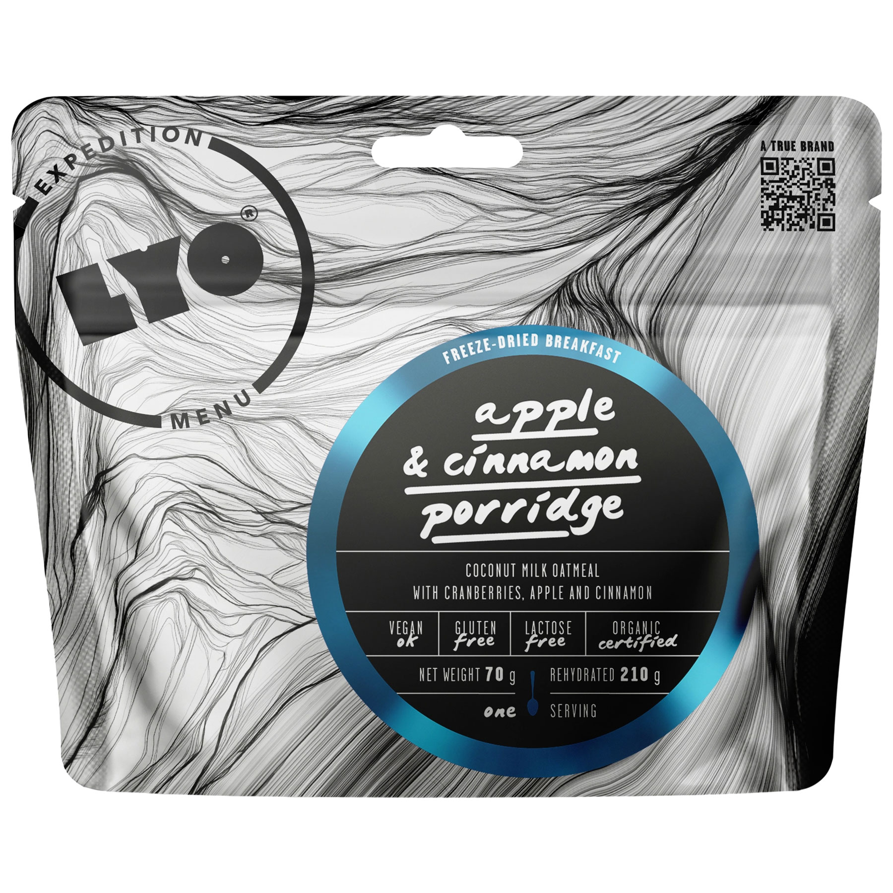 LYOFOOD Eko Oatmeal with apple, cranberry, cinnamon and chia seeds Freeze-dried Food 210 g