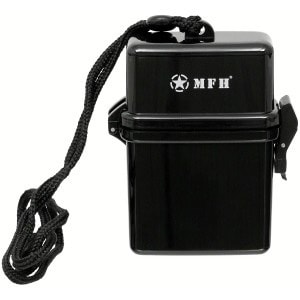 MFH Waterproof Transport Box with Lanyard - Black