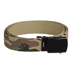 Mil-Tec Cotton Belt Black Buckle  - Woodland