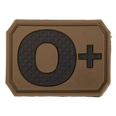 Mil-Tec Patch with blood type 0+ Coyote