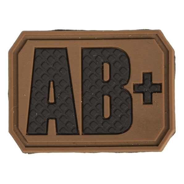 Mil-Tec Patch with blood type AB+ Coyote