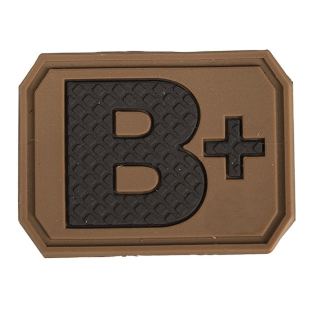 Mil-Tec Patch with blood type B+ Coyote