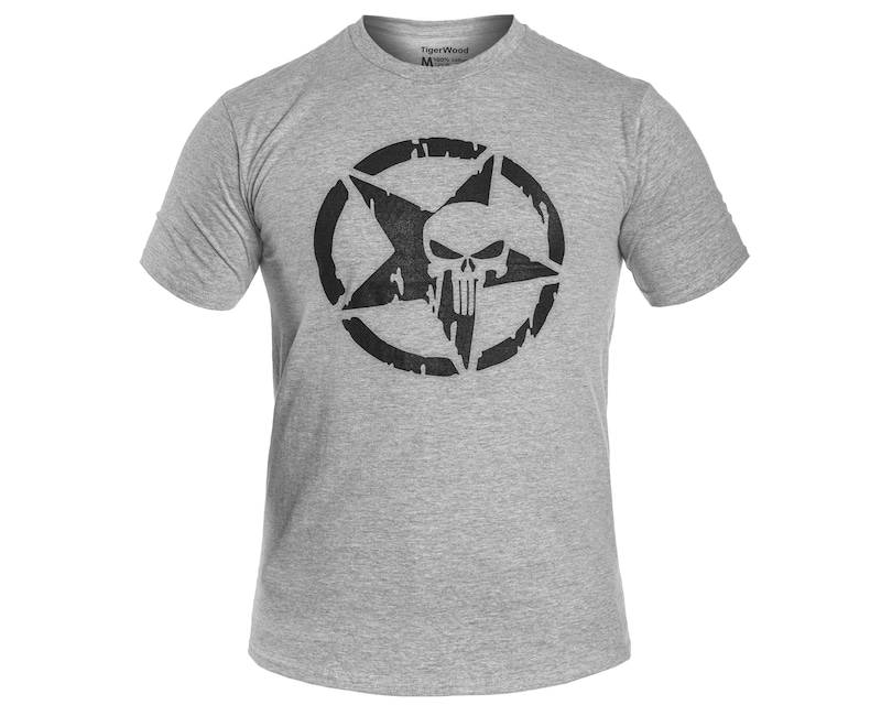 TigerWood Punisher Military T-Shirt - Grey - Buy Online - MILITARY