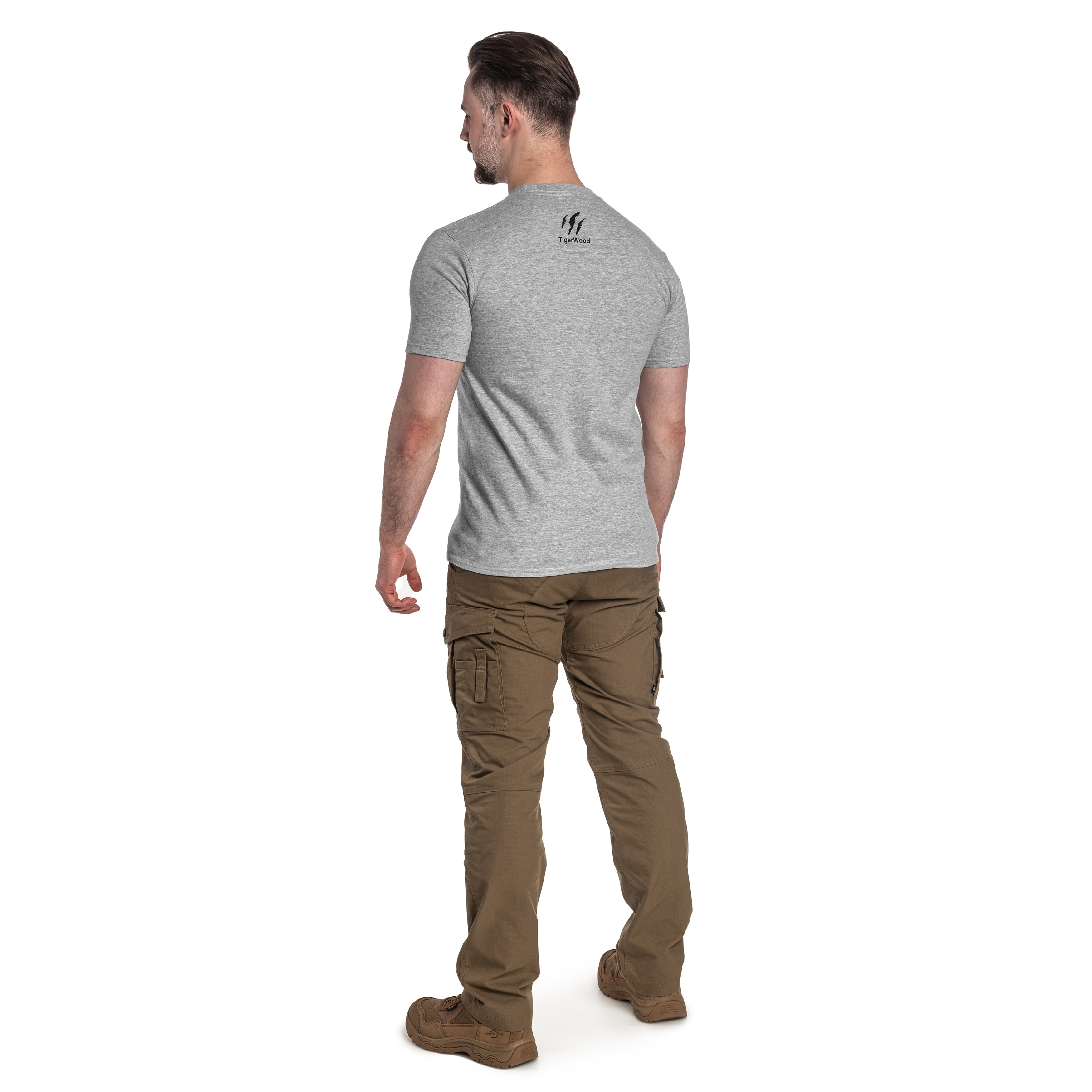 TigerWood Punisher Military T-Shirt - Grey