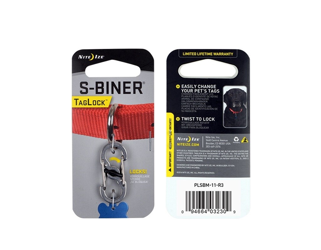 Nite Ize S-Biner TagLock Carabiner 2 Steel