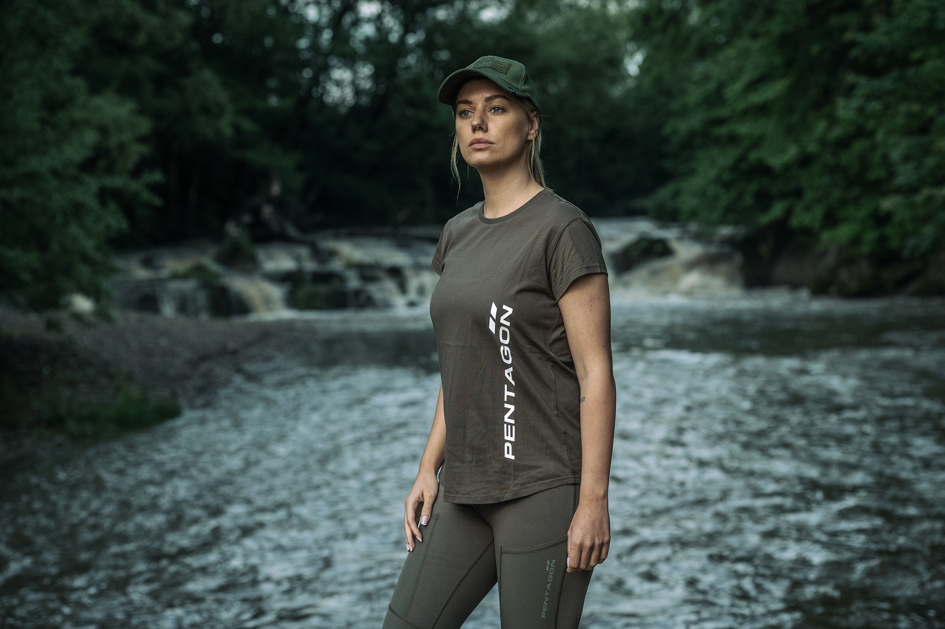 Pentagon Vertical Women's T-shirt - RAL 7013