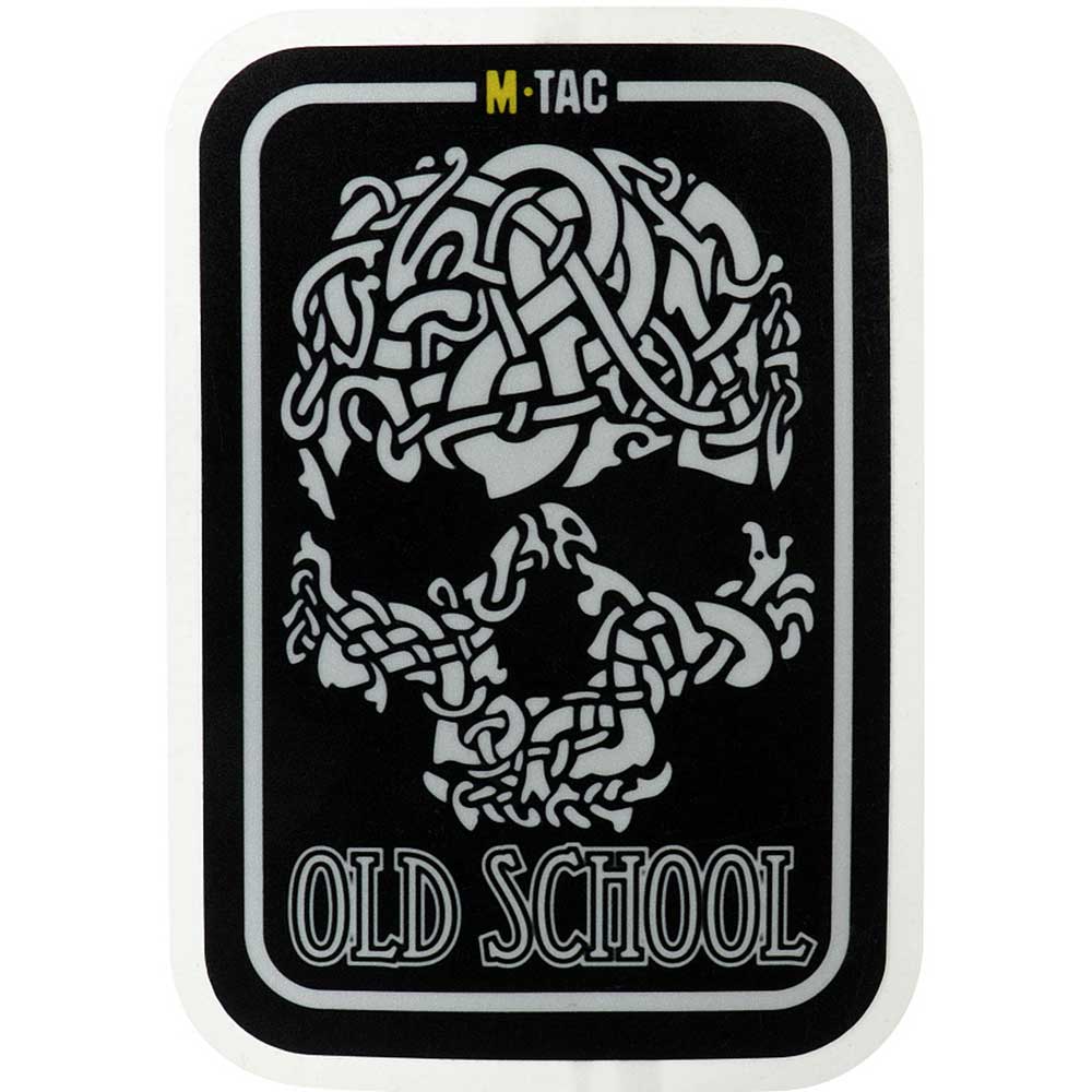 M-Tac Old Skull Large reflective sticker - Black