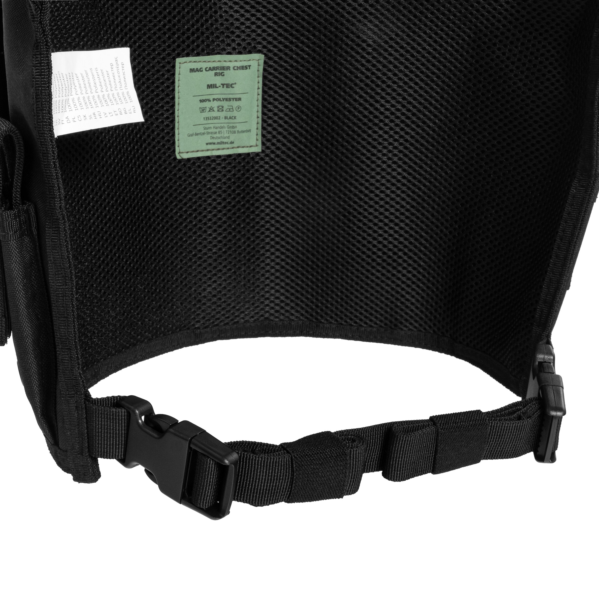 Mil-Tec Mag Carrier Chest Rig Tactical Vest - Black