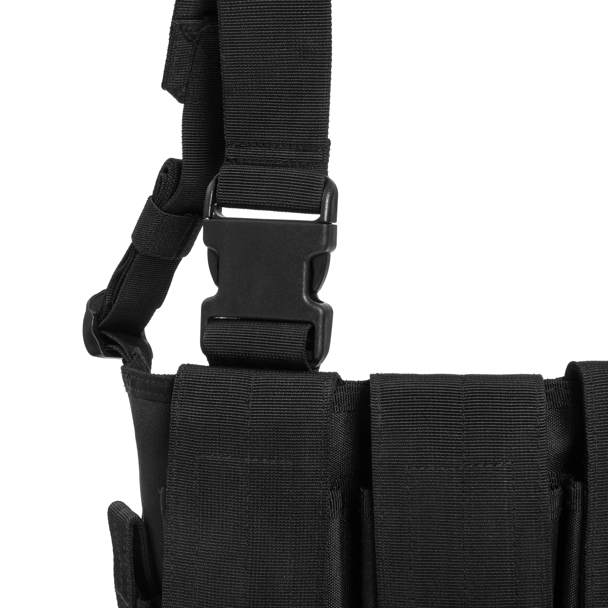 Mil-Tec Mag Carrier Chest Rig Tactical Vest - Black