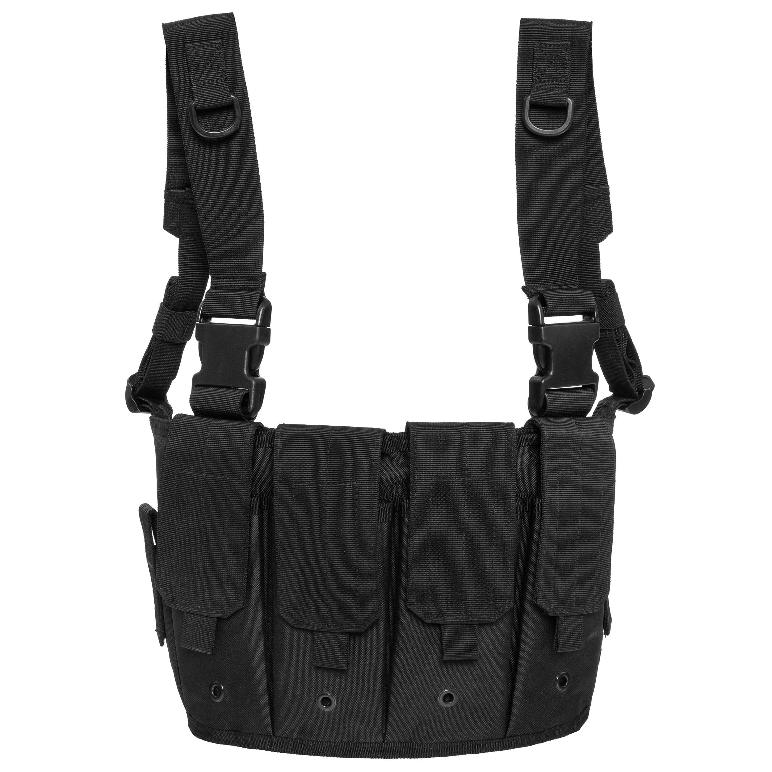 Mil-Tec Mag Carrier Chest Rig Tactical Vest - Black
