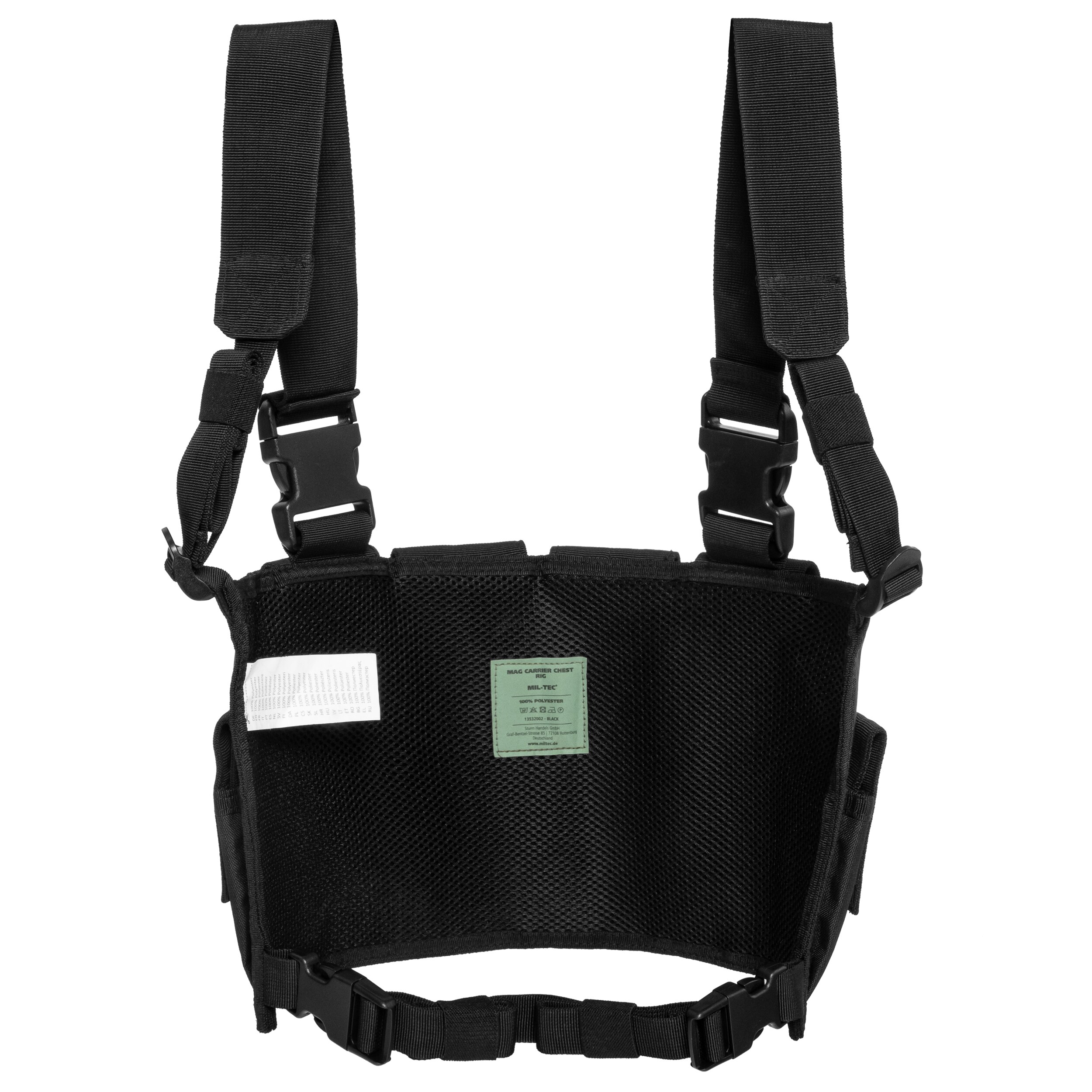 Mil-Tec Mag Carrier Chest Rig Tactical Vest - Black