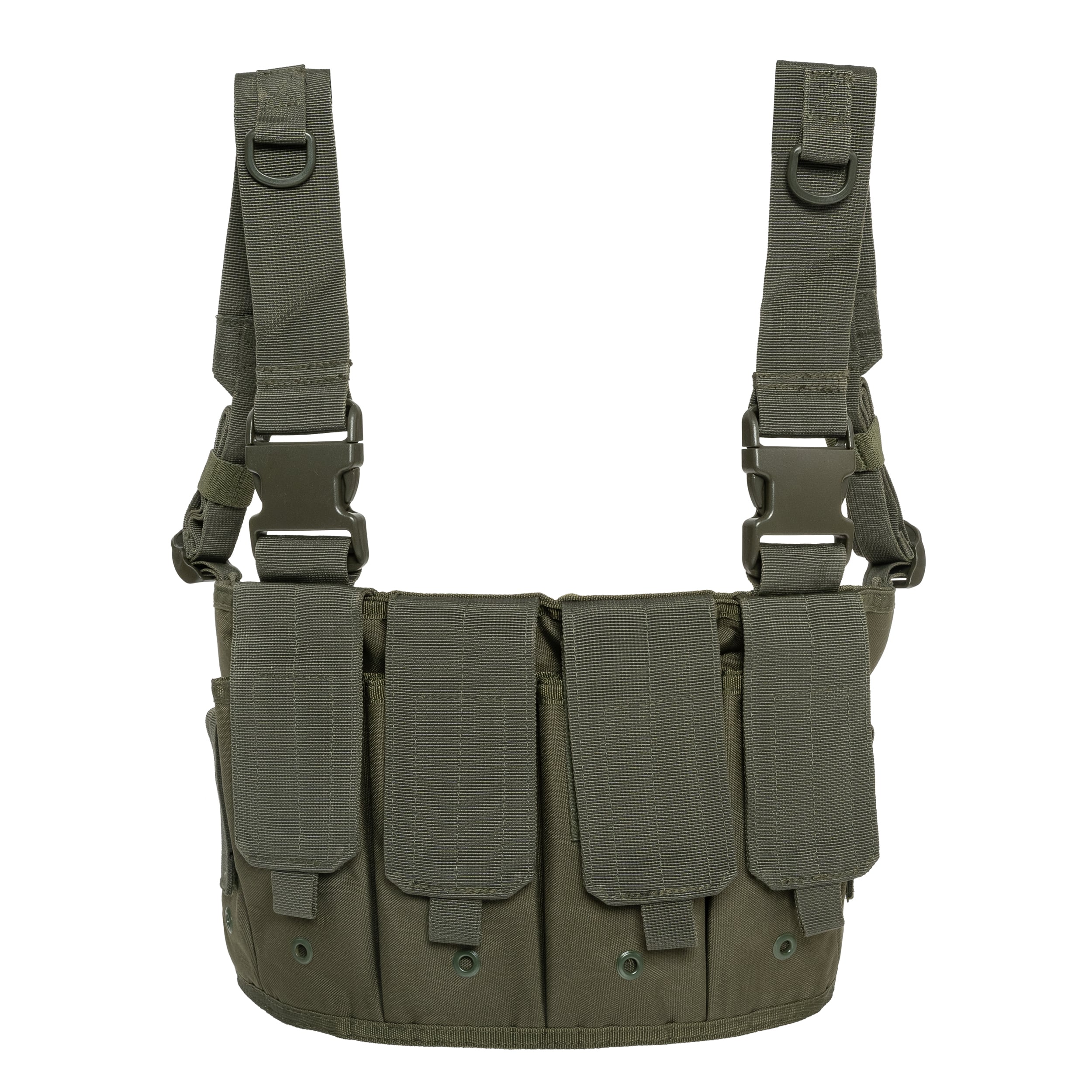 Mil-Tec Mag Carrier Chest Rig Tactical Vest - Olive