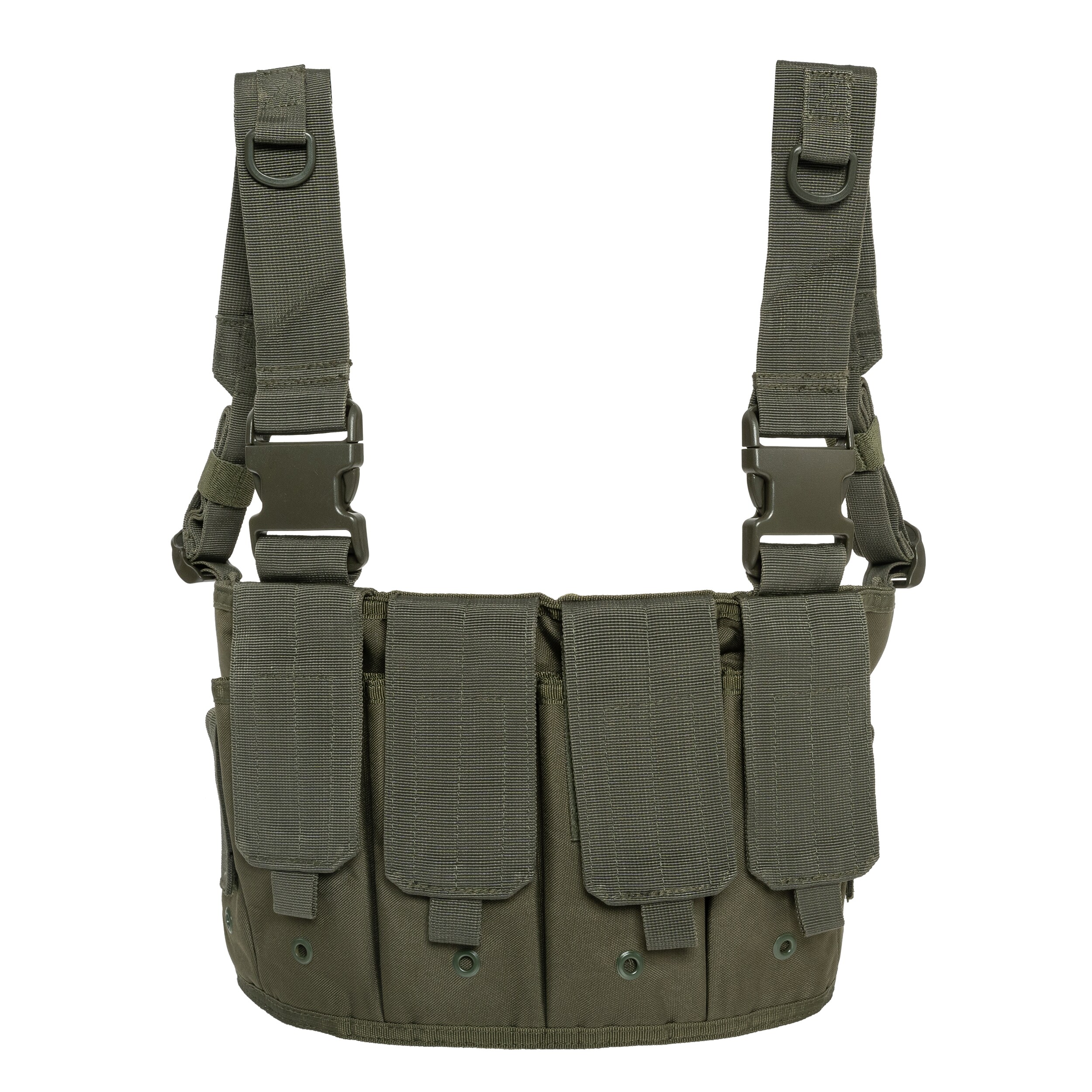 Mil-Tec Mag Carrier Chest Rig Tactical Vest - Olive