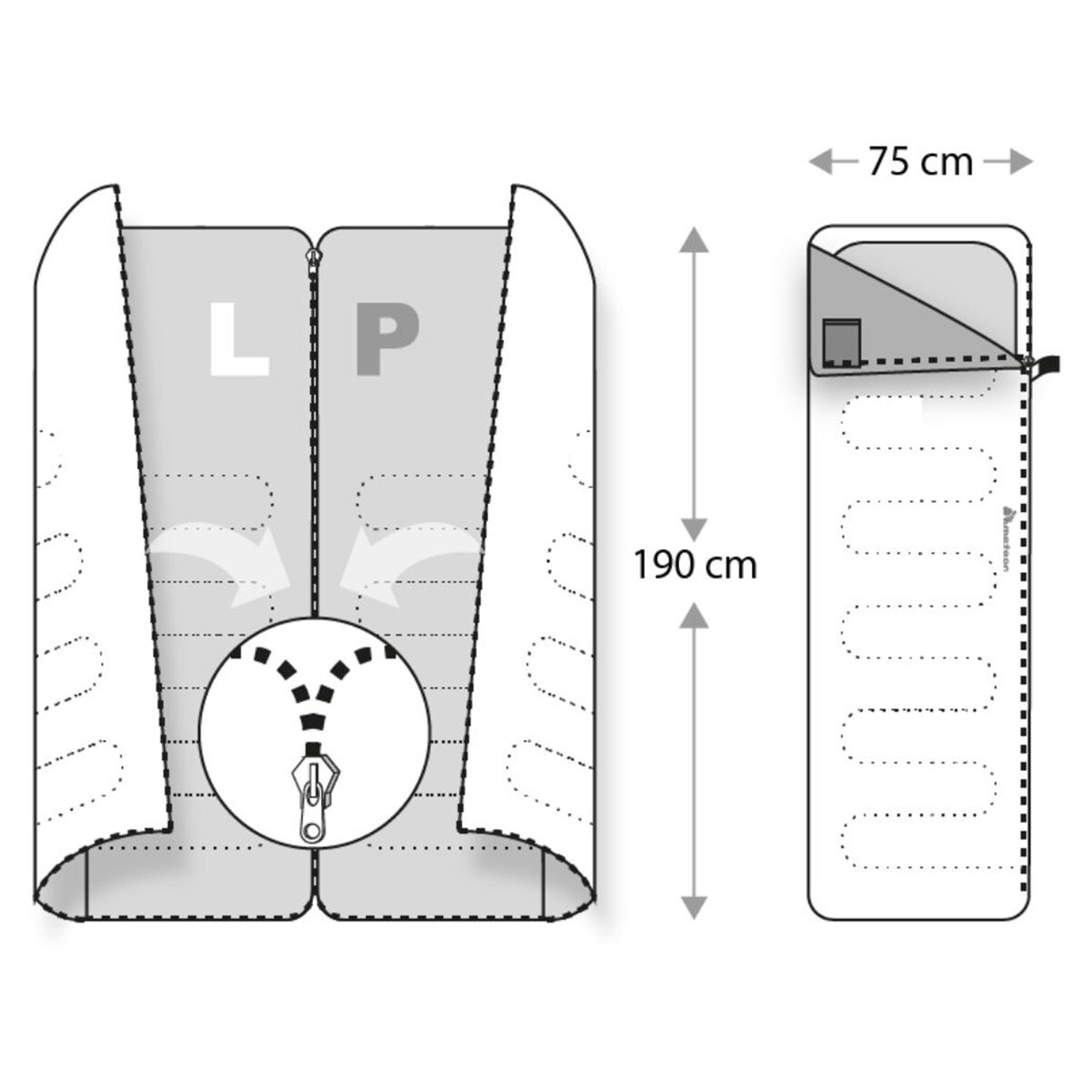 Meteor Dreamer Moro Sleeping Bag - right