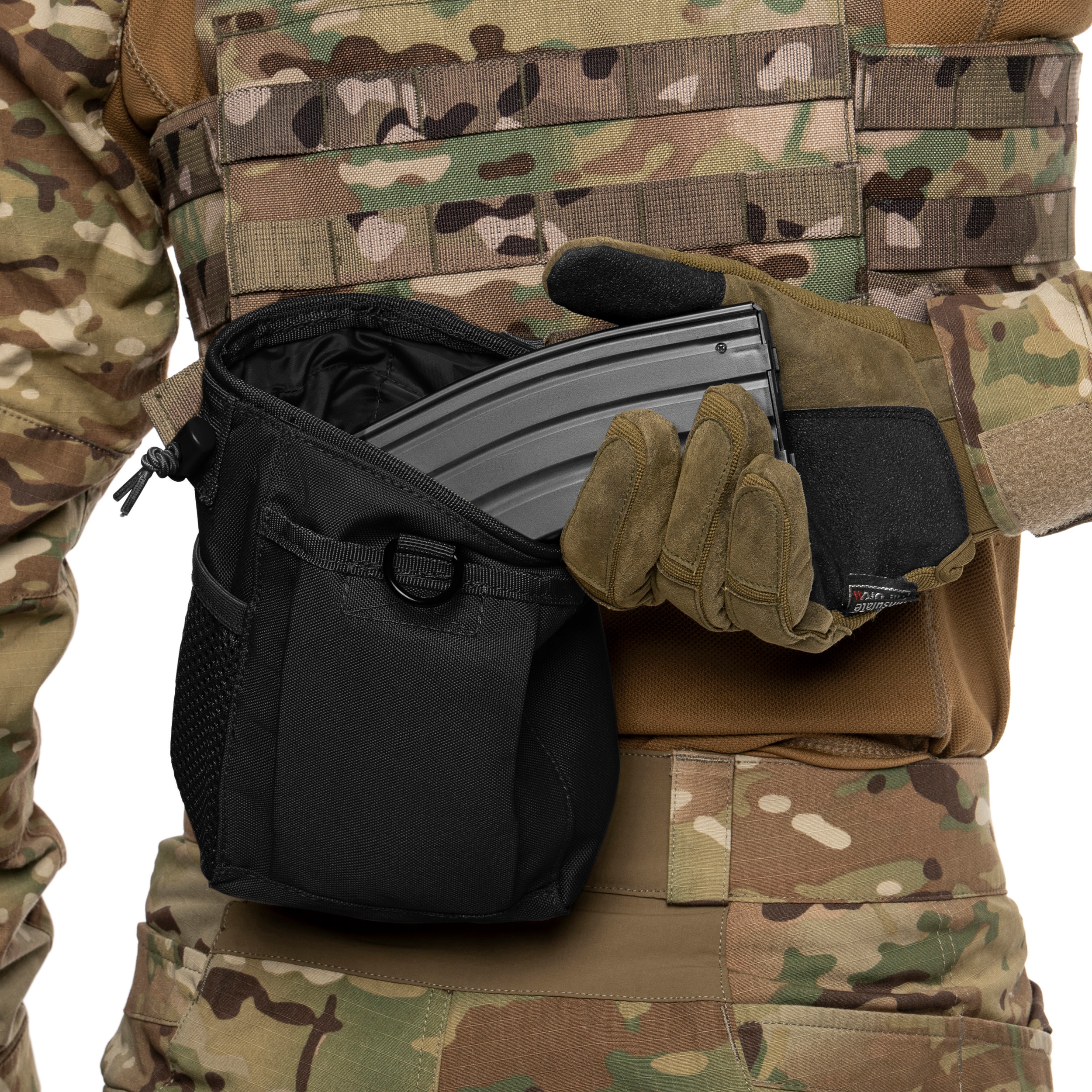 Mil-Tec MOLLE Open Dump Pouch - Black