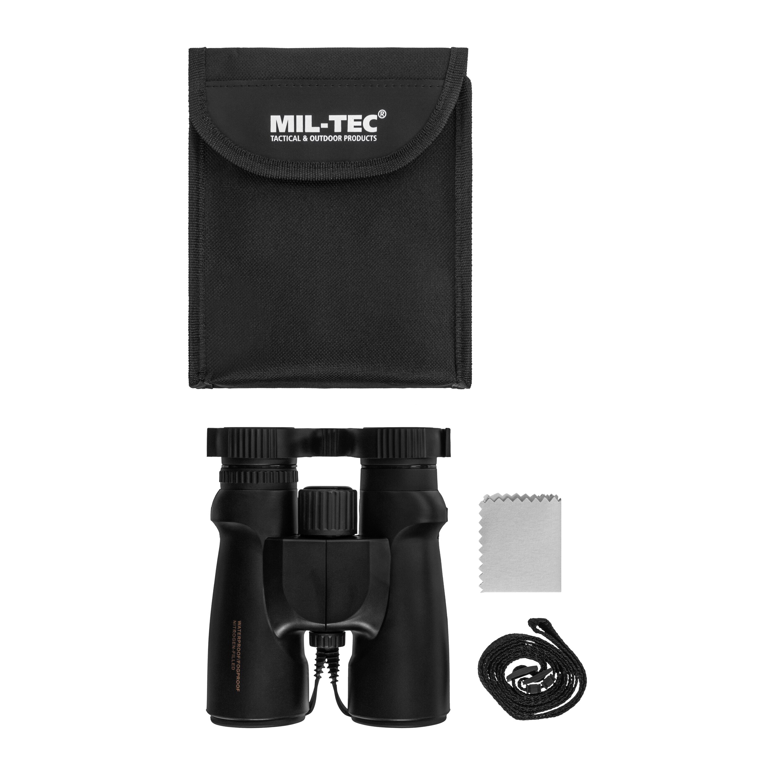 Mil-Tec 8x42 Waterproof Binocular - Black 