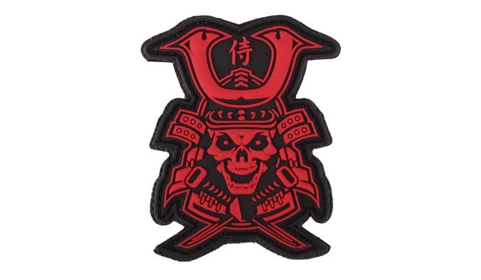 101 Inc. 3D Samurai Skull Morale Patch – Red