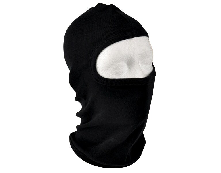 Texar cotton balaclava with 1 opening for eyes and nose - black