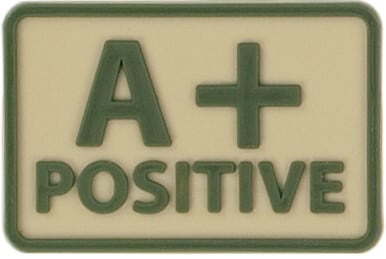 Helikon A Rh+ Blood Type Emblem Khaki - 2 pcs.