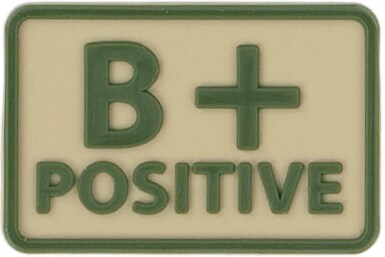 Helikon B Rh+ Blood Type Emblem Khaki - 2 pcs.