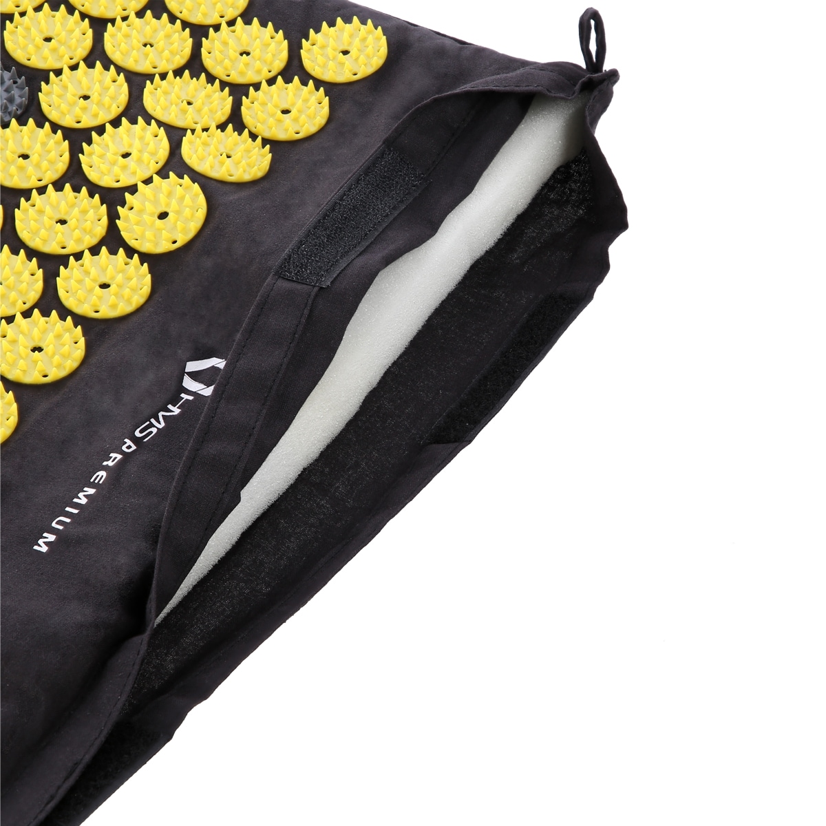 HMS Premium AKM01 Acupressure Mat with cushion - black/yellow