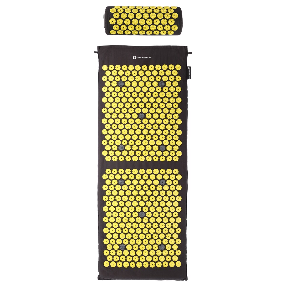 HMS Premium AKM01 Acupressure Mat with cushion - black/yellow