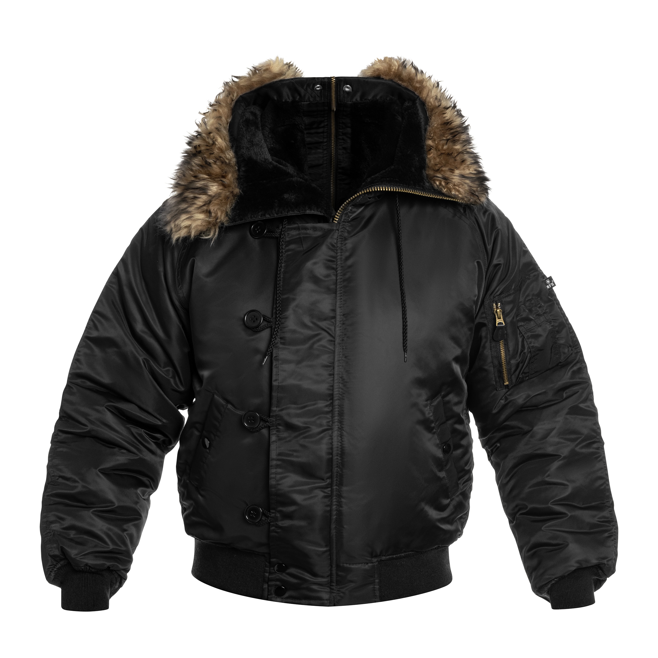 Mil-Tec Flight Jacket N2B - Black - Buy Online - MILITARY.EU