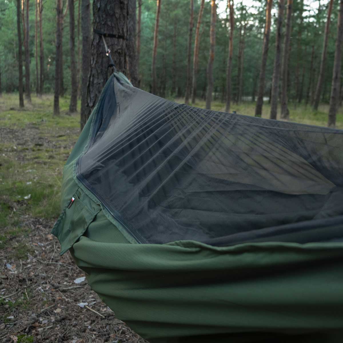 Hammock Tigerwood Bizon Green - with mosquito net