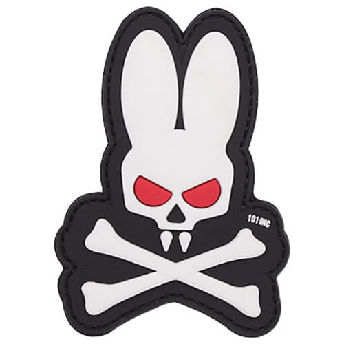 101 Inc. 3D Skull Bunny Morale Patch - White