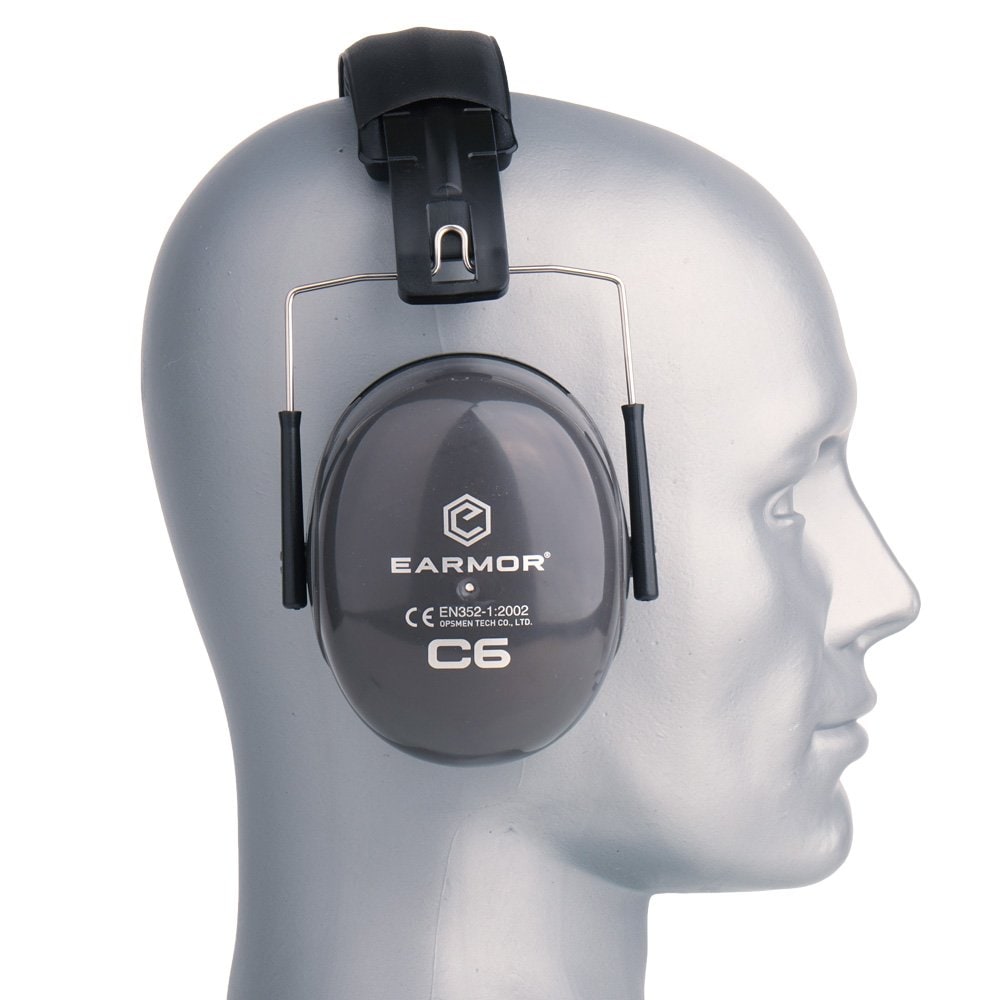 Earmor C6 28 NRR passive hearing protection - Gray