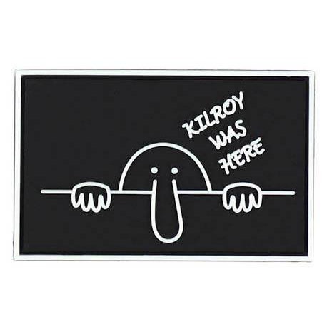 101 Inc. PVC 3D Kilroy was here Patch - Black