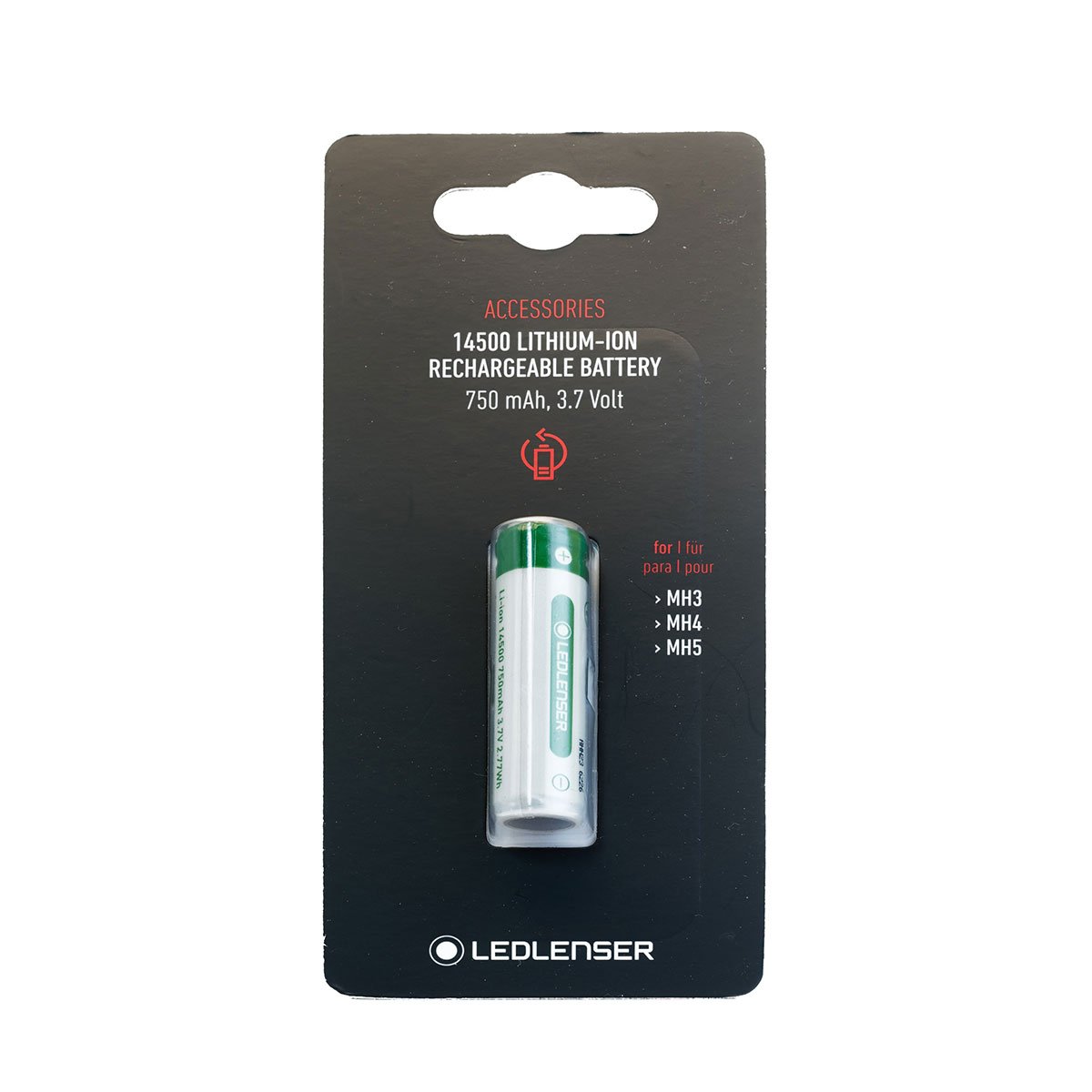 Ledlenser 14500 battery for MH3/4/5 flashlights