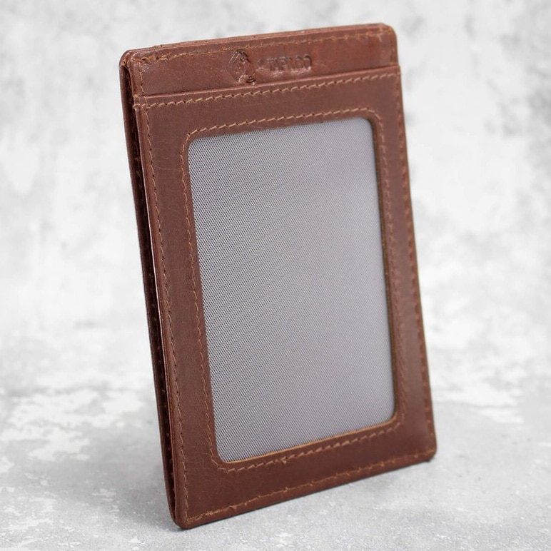 Koruma leather RFID card holder KUK63TOBR - brown