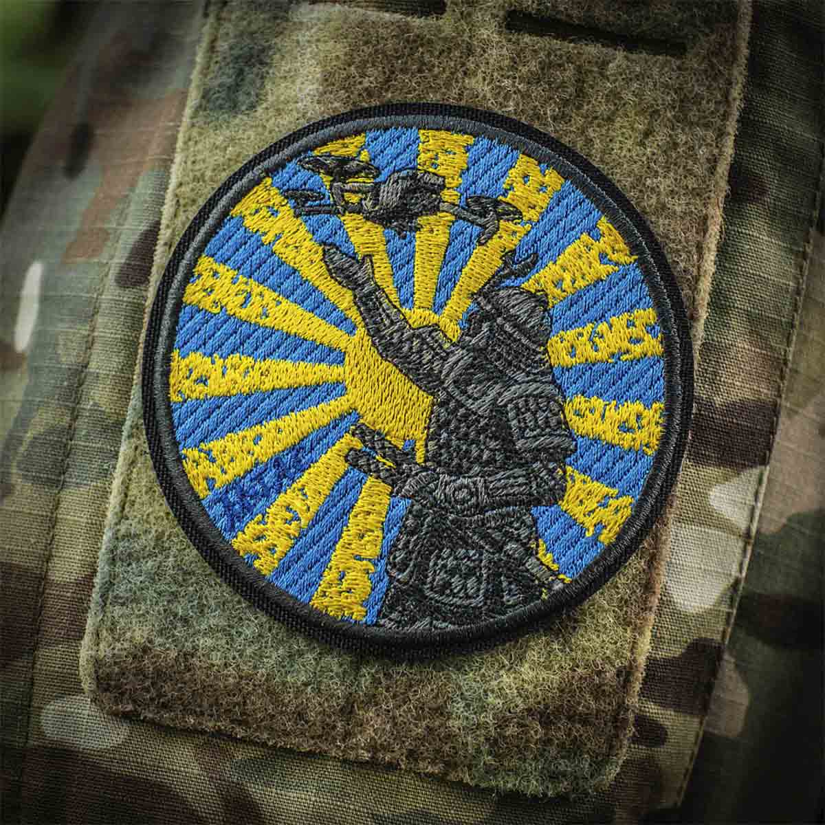 M-Tac Way of the Samurai Embroided Morale Patch - Black/Blue/Yellow