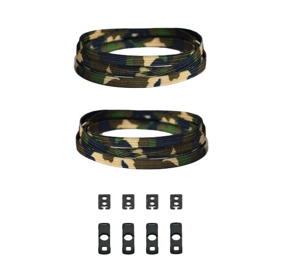 Xpand No-Tie Elastic Shoelaces - Green Camo