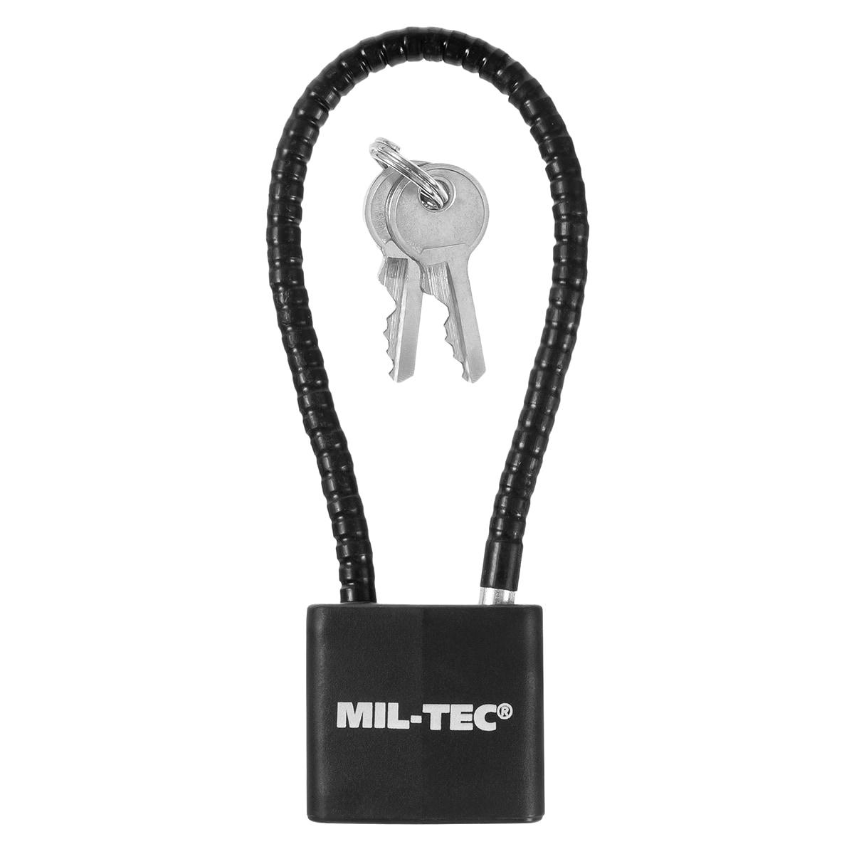 Mil-Tec padlock with 20 cm cable - Black