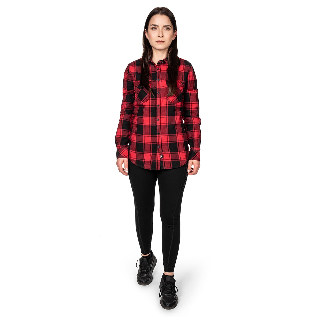 Brandit Women's AMY Flannel shirt - Red/Black