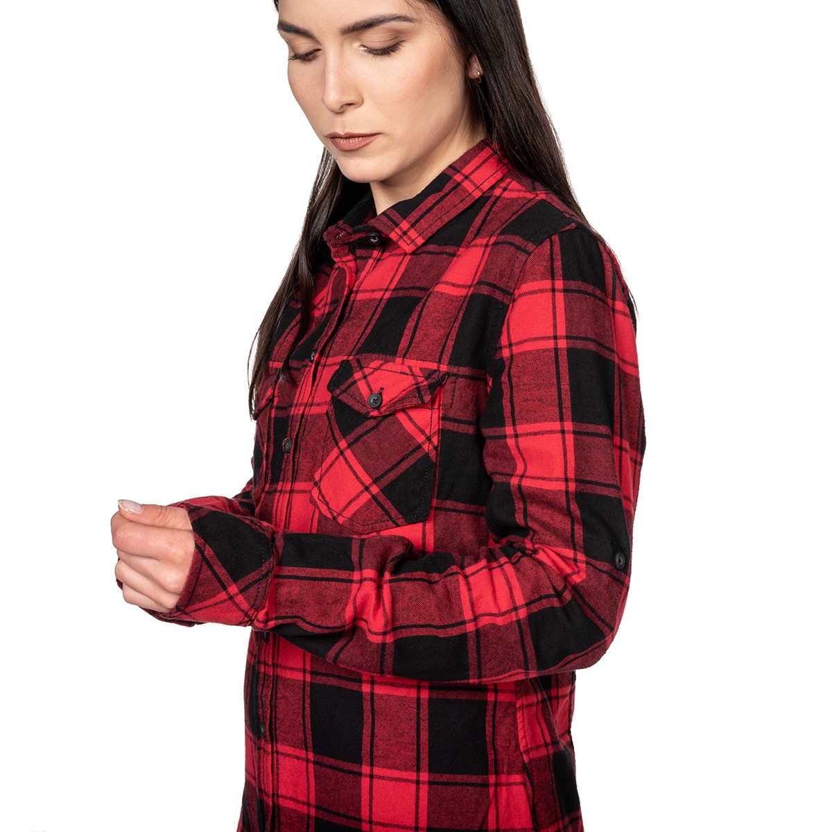 Brandit Women's AMY Flannel shirt - Red/Black