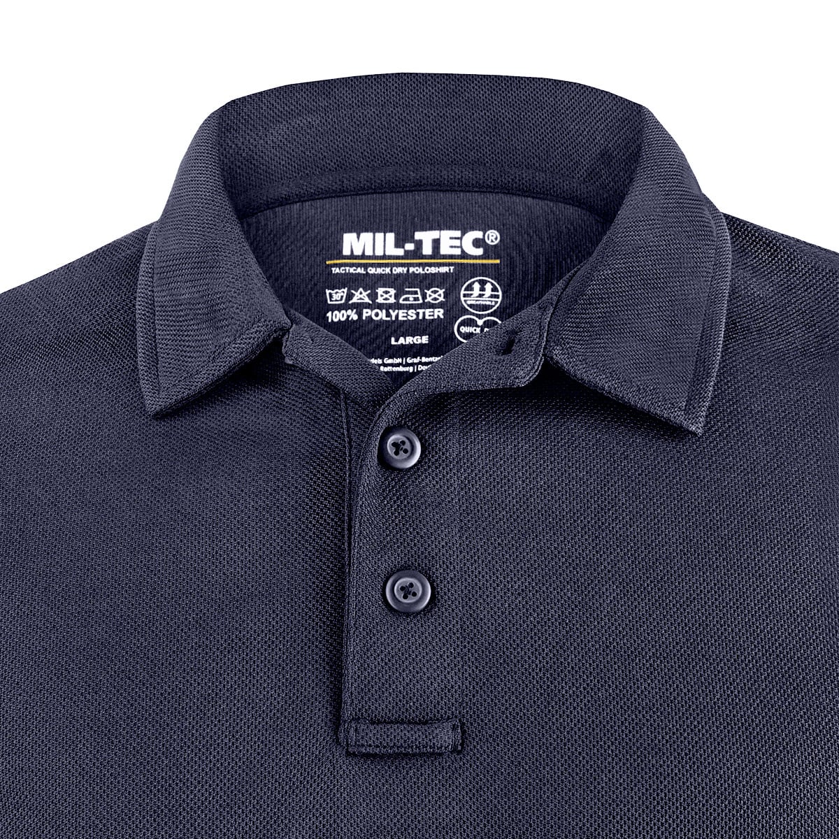 Mil-Tec Tactical Quickdry Polo Shirt - Dark Blue