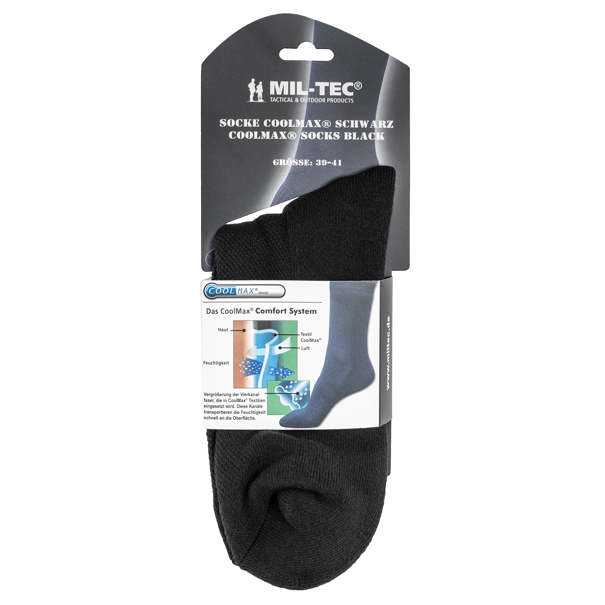 Mil-Tec CoolMax Socks - Black